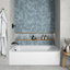 Baignoire en alcôve droite en acrylique blanc brillant avec drain extérieur Streamline 60 po x 30 po Streamline-101699092