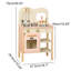 Ensemble de cuisine en bois avec plaque de cuisson, four, évier et robinet, jouet de jeu pour enfants de 3 à 8 ans