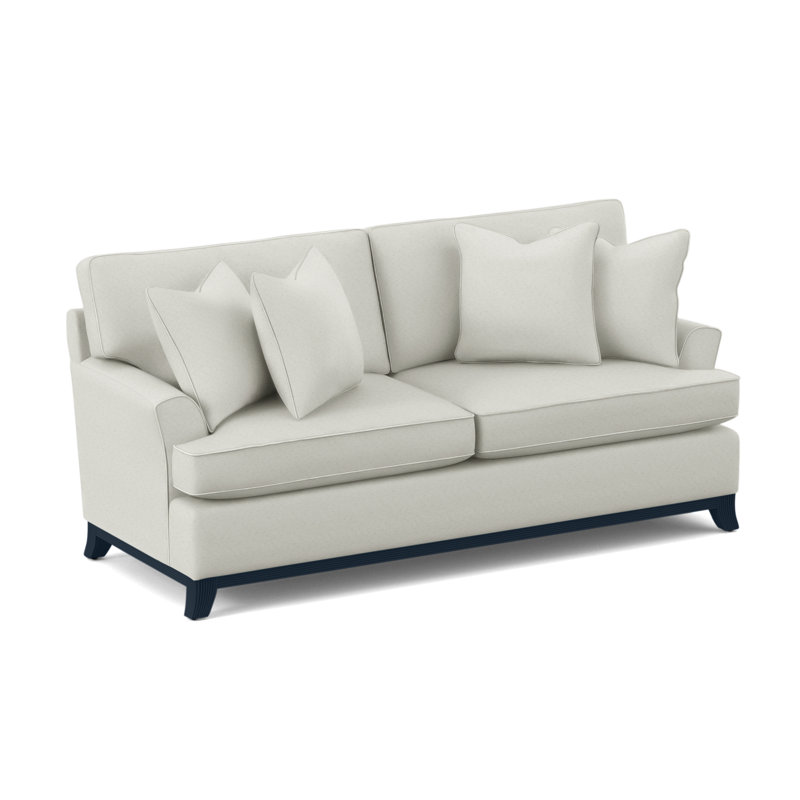 Oaks Way Sofa, Navy Finish, Brown Geometric, 0456-33