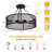 3-Light  Drum Farmhouse Semi-Flush Mount