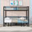 Metal Bunk Bed with Full Rail Top, Pull-Out Lower Bunk, and U-Shaped Sofa Design-45142197