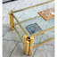 Ensemble de tables basses modernes en acier inoxydable (ensemble de 2), plateau de table en verre trempé transparent double couche, table basse et table d'appoint 2 pièces pour le bureau à domicile-639872405