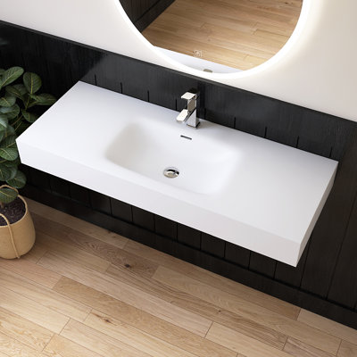 Lavabo de salle de bain mural 48 po