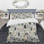 Ensemble de housse de couette à imprimé botanique monochrome-841788676