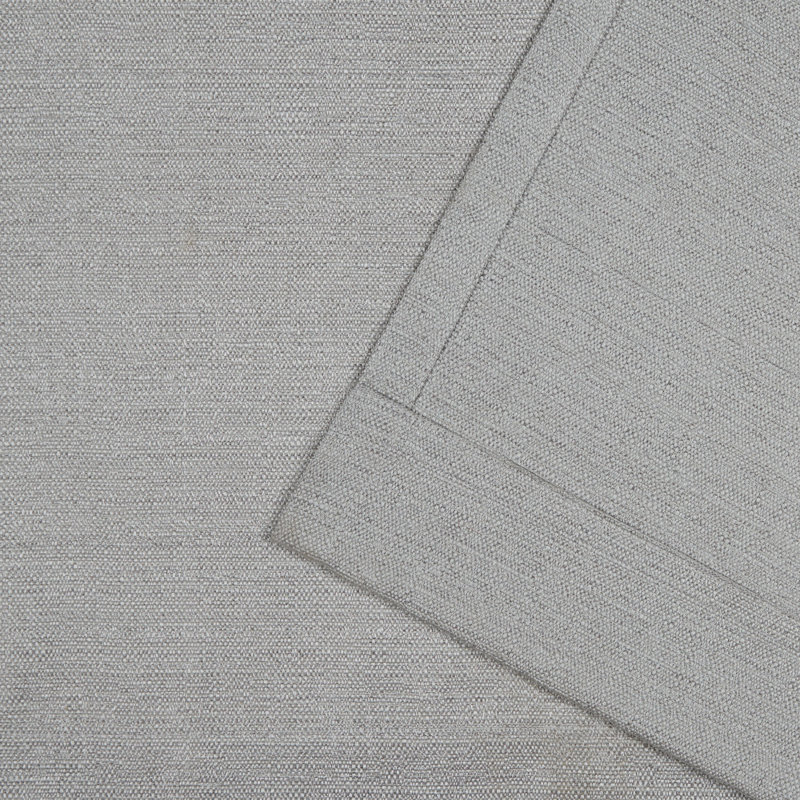 Nicole Miller Mellow Slub Textured Hidden Tab/Rod Pocket Top Light Filtering Curtain Panel Pair, Dove Gray, 54" W x 96" L