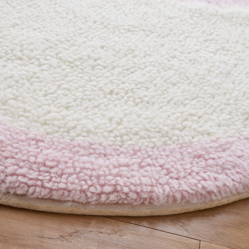 Tapis en laine touffeté à la machine Aleisha, Rond 6 pi