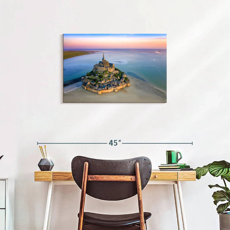 Mont Saint-Michel, France, Normandie, H 20 po x l 30 po