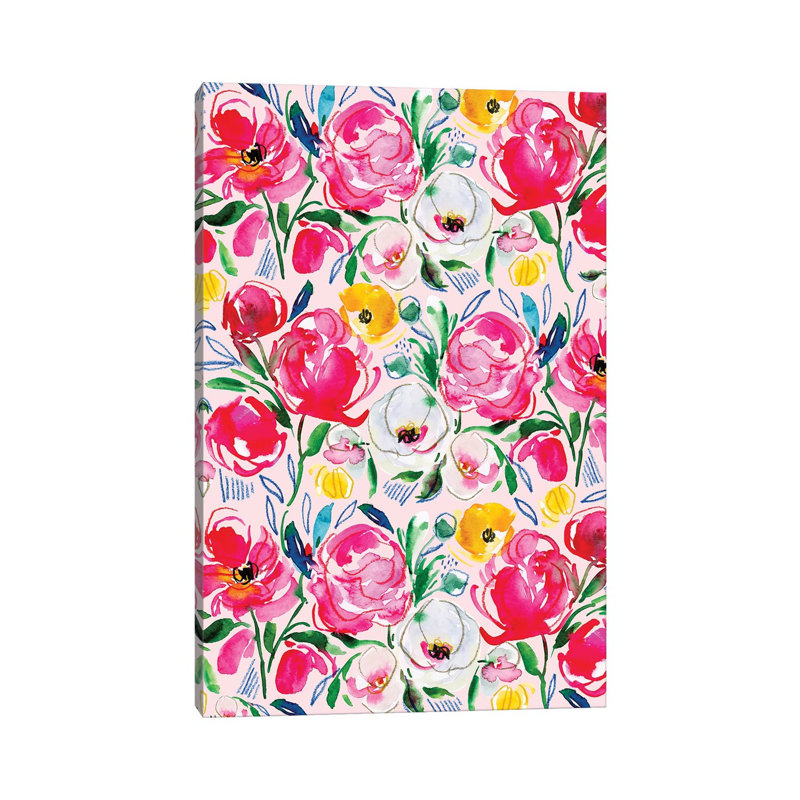 Floral Fun by Joy Ting - Wrapped Canvas Gallery-Wrapped Canvas Giclée, 101.6 cm H x 66.04 cm W