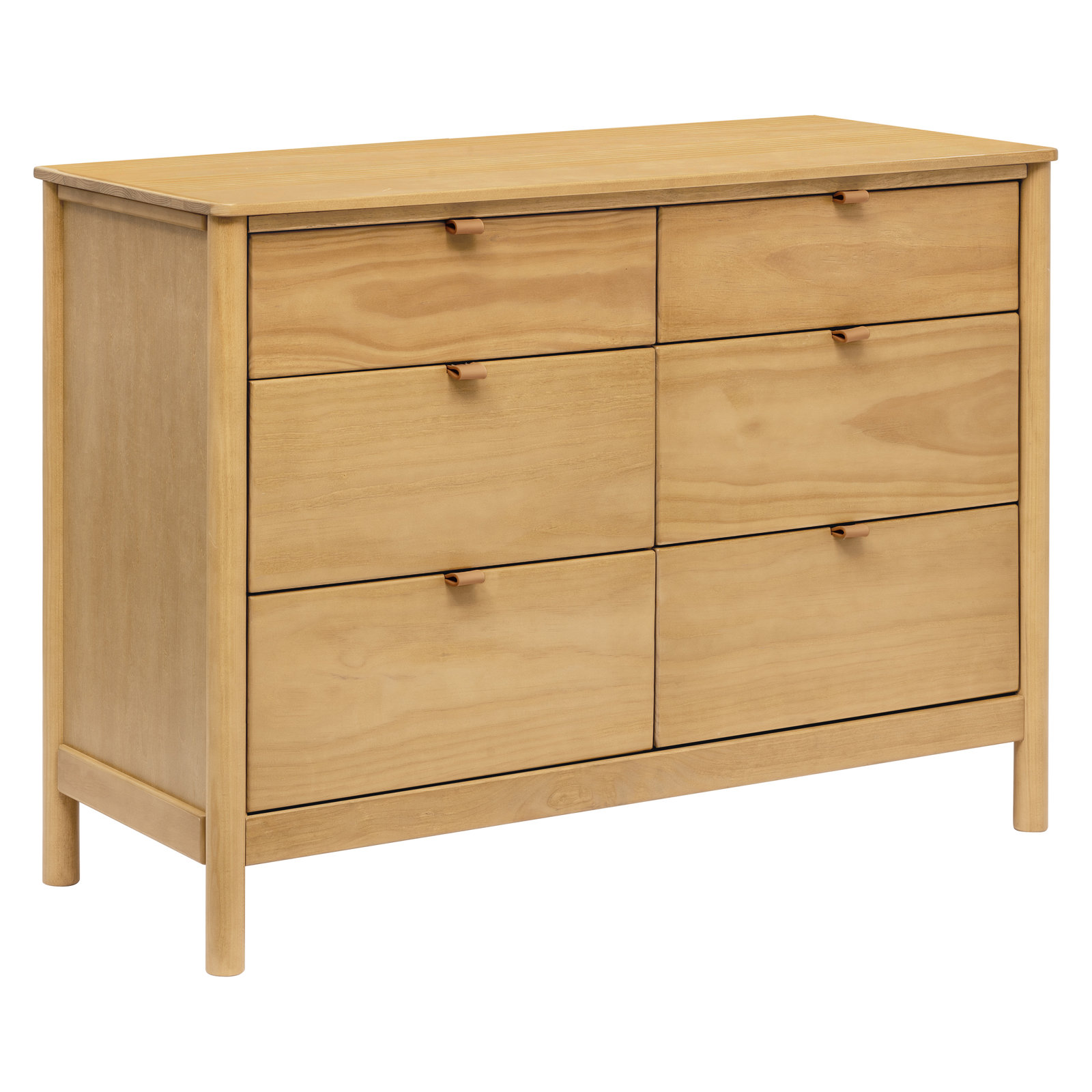Bondi 6 Drawer Double Dresser, Honey