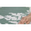Tapis en laine / viscose / coton noué à la main Stone Stone - vert / blanc-1648191458