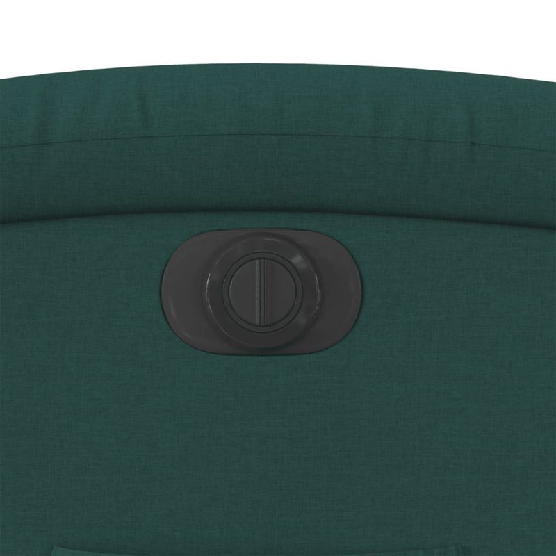 Upholstered Massage Chair, Dark Green Fabric
