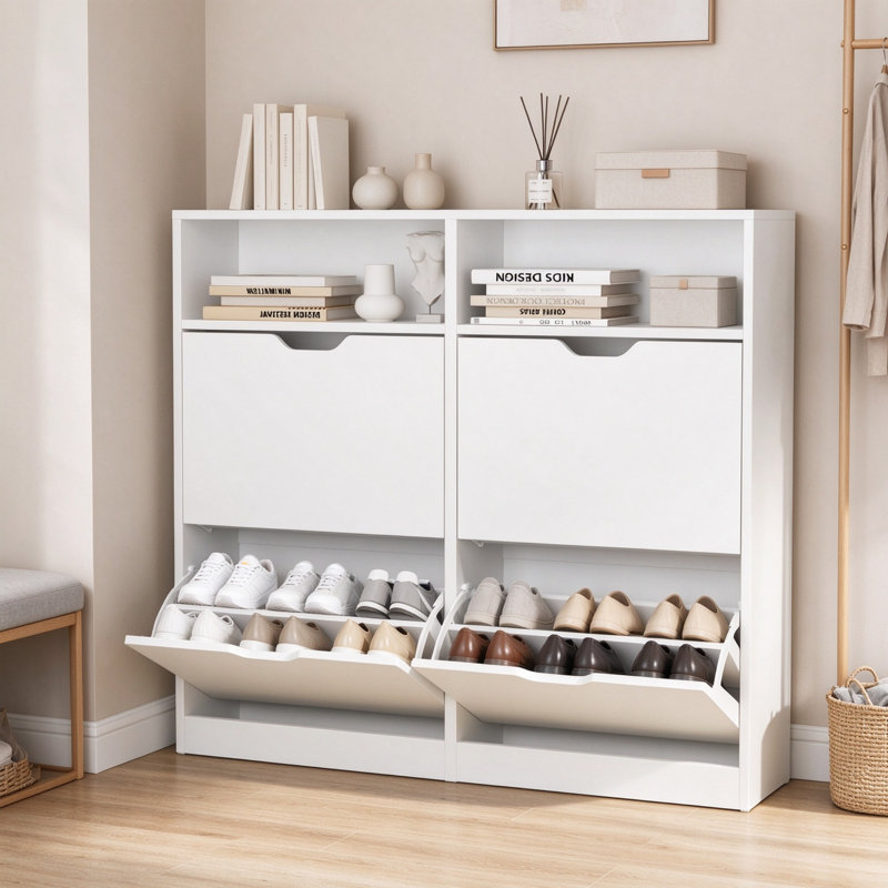 24 Pair Shoe Storage Cabinet