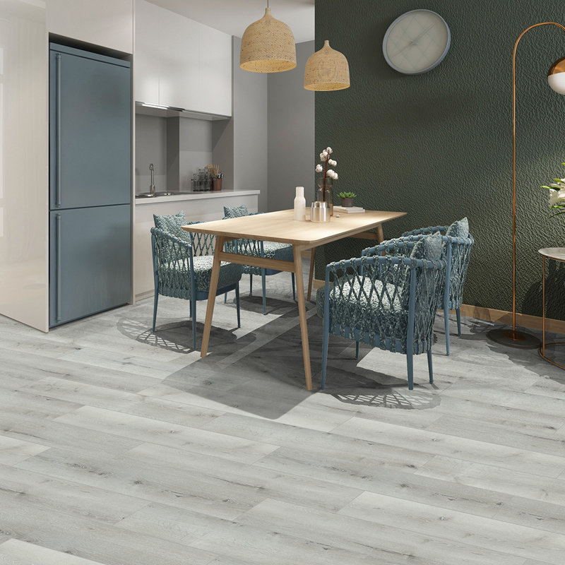 VINTAGE BLUE 6.0MM 20MIL 7.18''W×48''L WATERPROOF SPC VINYL FLOORING, Light Oak