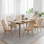 Ensemble de 2 chaises de cuisine pivotantes et pivotantes en caoutchouc massif naturel-1292151745-1292151747