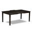 L'ensemble de mobilier de salle à manger 5 pièces comprend une table de salle à manger rectangulaire avec piédestal et 4 chaises Parsons en tissu brun, cappuccino de 42 po x 72 po-77841335-77841333