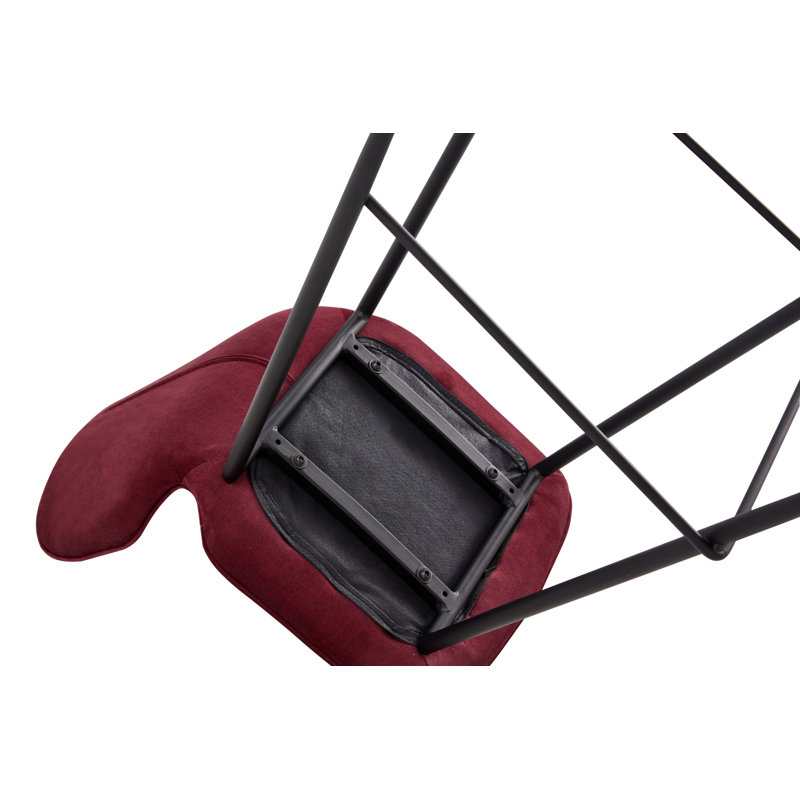 Illings Upholstered Counter Stool, Dark Red