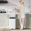 Poubelle à pédale, poubelle en acier inoxydable, poubelle à fermeture en douceur avec seau intérieur en plastique amovible, résistant aux empreintes digitales, poubelle à couvercle, combinaison pour la maison de cuisine-100738186-100742166