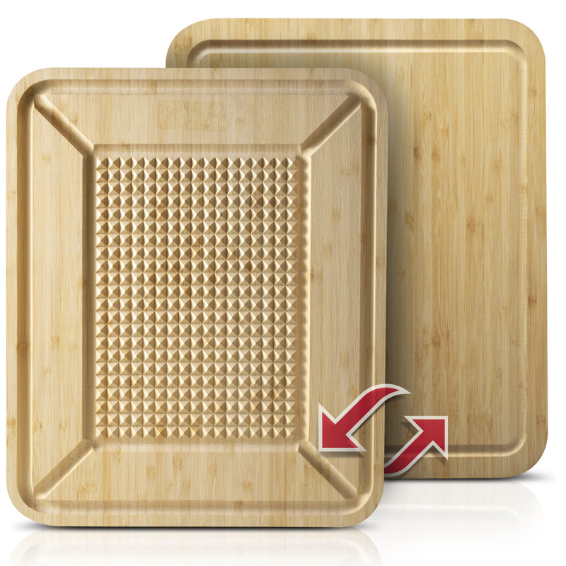 1.5" Extra Thick Bamboo Reversible Cutting Board with Juice Groove