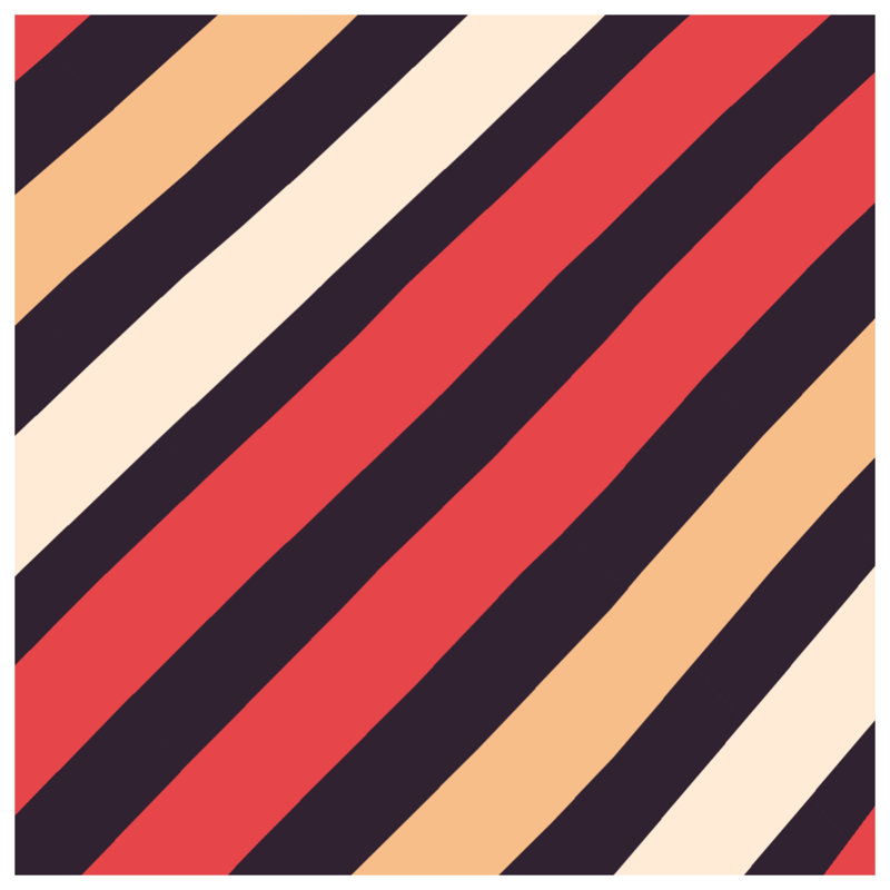 Diagonal Striped Pattern Double Sided Throw Pillows, 14 x 14 inches