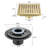 6 Inch Square Shower Floor Drain-122460856