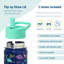 Bouteille d'eau en acier inoxydable 14 oz Wildkin - sans BPA, étanche, isolée, facile à nettoyer - Dino Pals-123230948