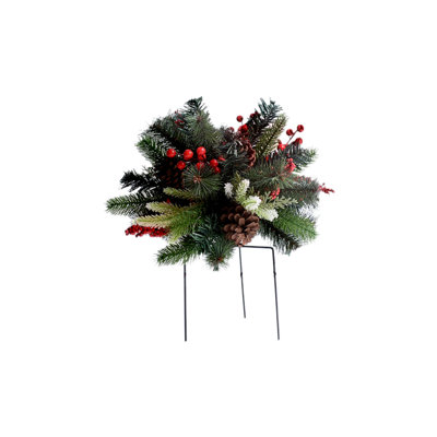 Outdoor Christmas Decorations Ground Plug Glowing Christmas Ornaments Artificial Christmas Tree With Warm White LED Lights For Yard And Garden Decoration