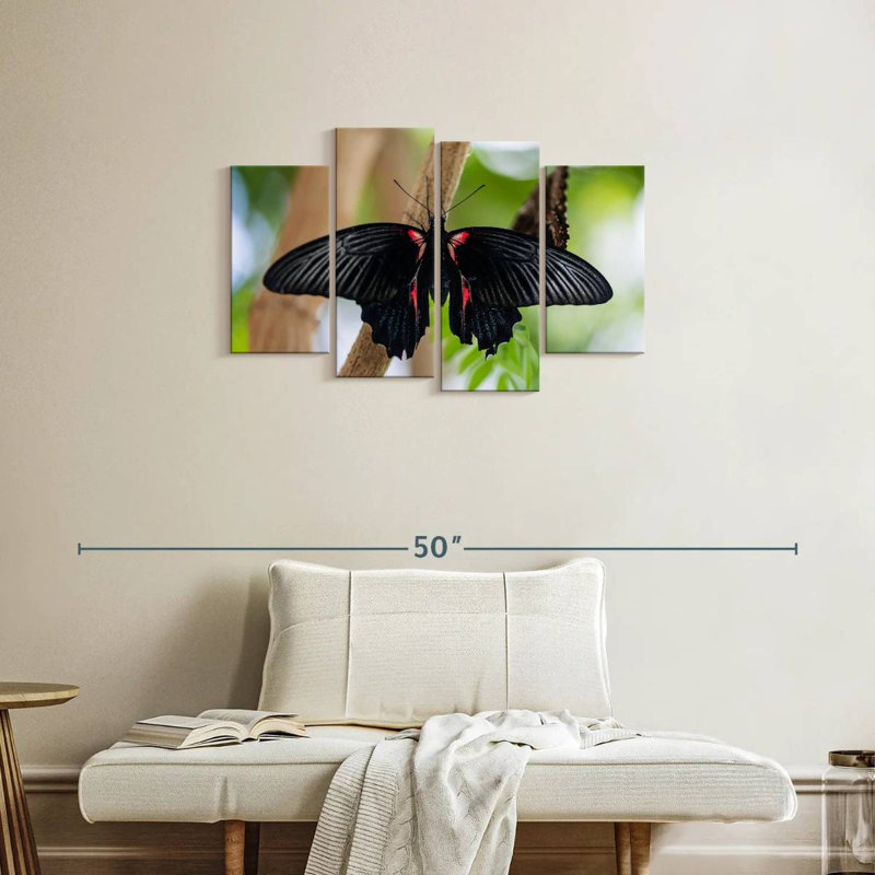 Papillon machaon Brampt, H 22 po x l 36 po