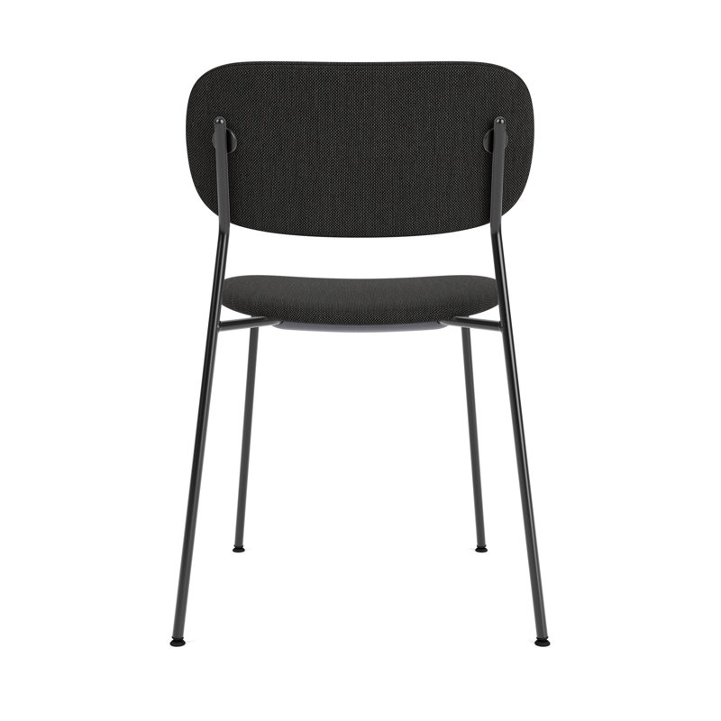 Co Upholstered Dining Chair, Black, Black Linen