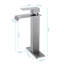 Robinet de lavabo de salle de bain à poignée simple à un trou avec plateforme et bec cascade (paquet de 1)-113953265