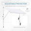 Auvent de patio manuel rétractable blanc-65287359