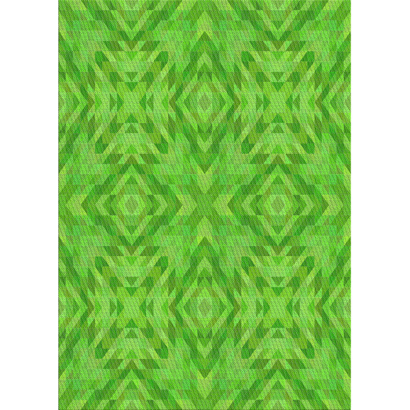 Tapis de la zone verte en laine touffeté à la main Gaye