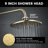 Exposed Pipe Tub Shower System With Hand Shower Single Handle Shower Faucet Set Brass 9 Inch Shower Trim Kit With Rough-In Valve-110999436