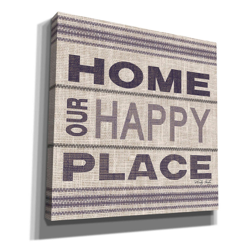 «Home - Our Happy Place» par Cindy Jacobs, art mural sur toile, H 12 po x l 12 po x P 0,75 po