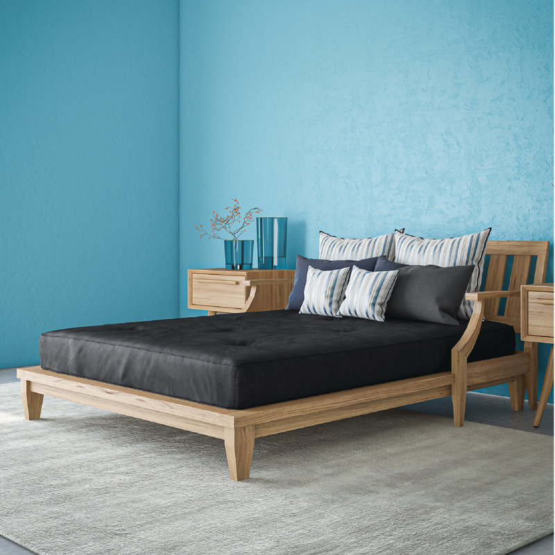 Matelas de futon double à ressorts intérieurs / hélicoïdaux de 8 po, Noir