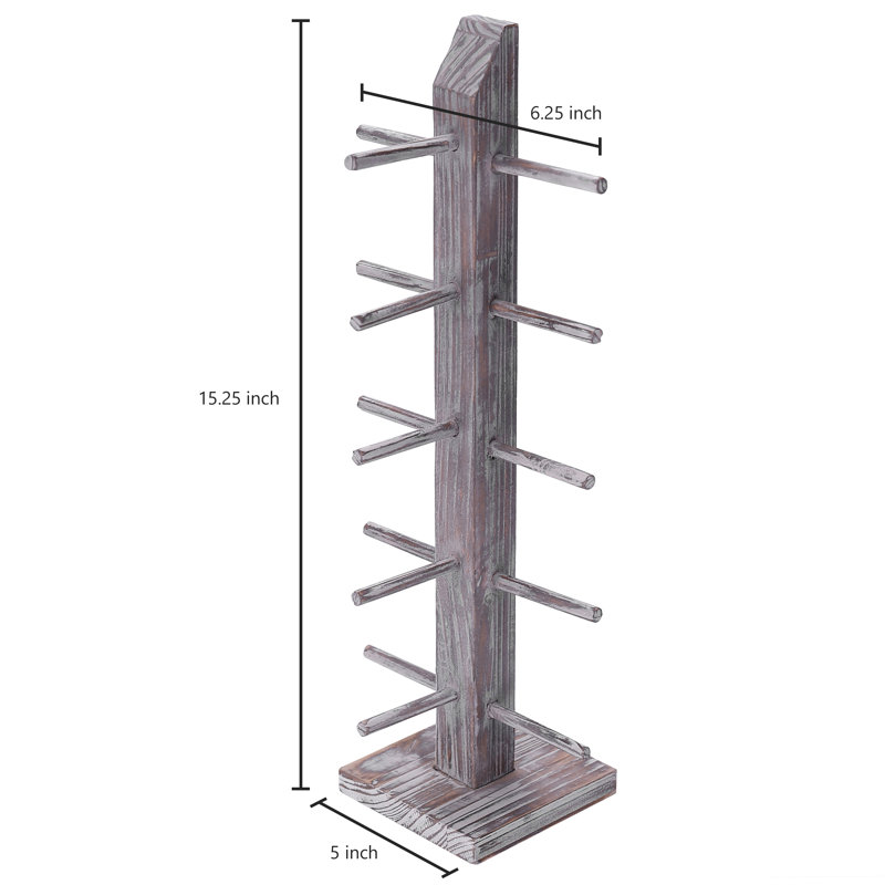5-Pair Tabletop Sunglasses Tiered Jewellery Stand, Brown/Grey