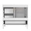 Meuble-lavabo moderne 36 po en bois massif avec lavabo en céramique, armoire de rangement avec porte et 3 tiroirs divisés (blanc)-1632032969