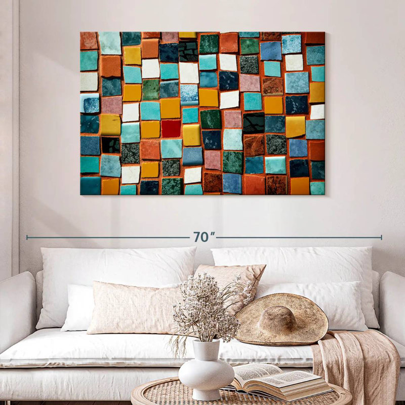 Lilie Tile Scraps Mosaic, 32" H x 48" W