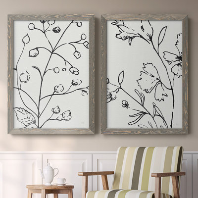 " Botanical Sketch I " 2 - Pieces