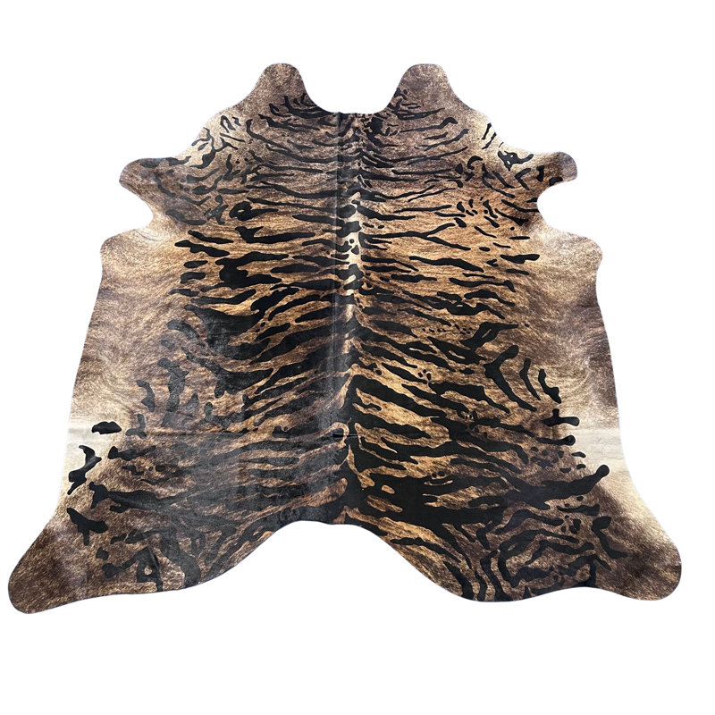 Brindle Tiger Print Cowhide Rug