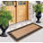Triple Classic Border Natural Coir Flock Door Mat with PVC Backing – Heavy-Duty, Anti-Shed & Easy to Clean-91901747