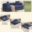 Folding Out Convertible Sleeper Sofa Bed, DIY Combination Sofa No Assembly-94406290-94406283