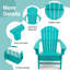 Chaise Adirondack en plastique / résine avec repose-pieds Baughn-541925573
