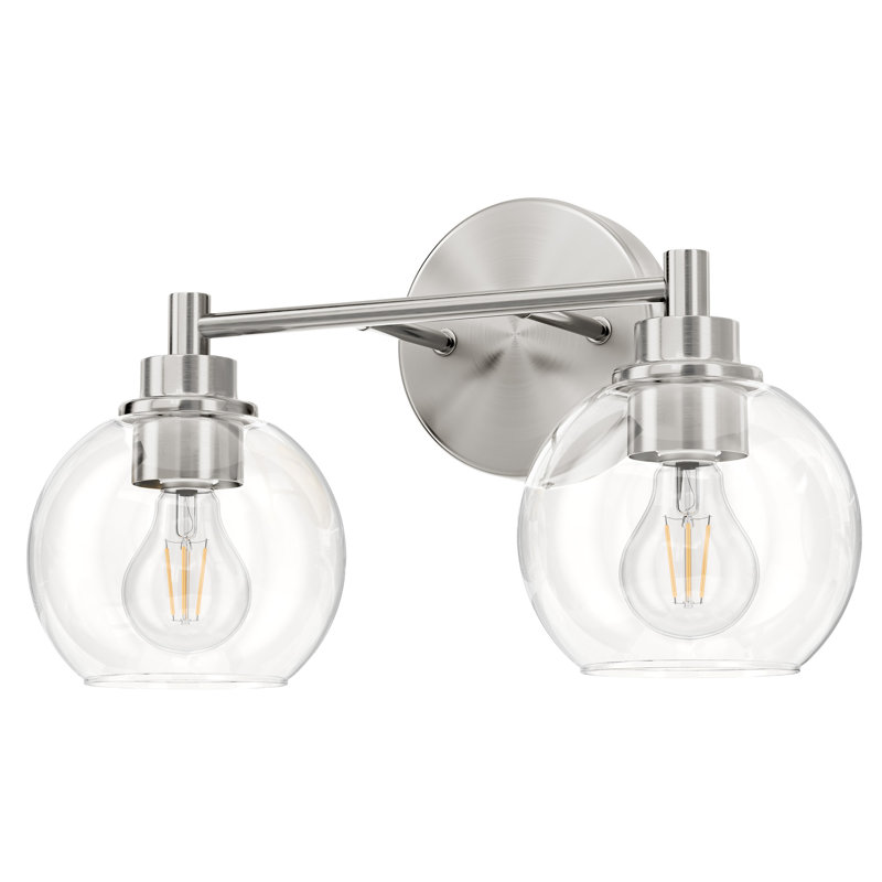 Shelburn Bathroom Vanity Light, Brushed Nickel, 2