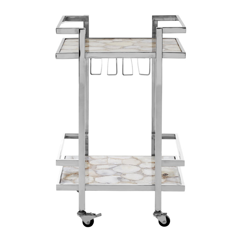 Drummond Metal Bar Cart, Silver