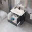Meuble-lavabo 32 po Gritton avec pieds métalliques noirs-419685530