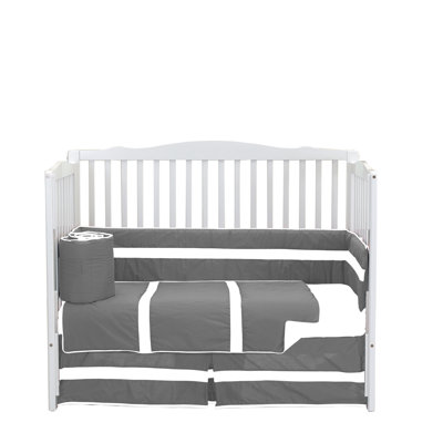Édredon uni à rayures pour lit de bébé