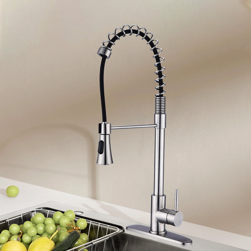 HHK HOME Kitchen Faucet, Brushed Nickel