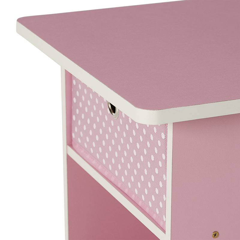 Brigette Sled End Table, Pink/Light Pink