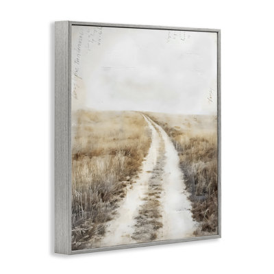 Giclée encadrée Soft Prairie Dirt Road, design par Riley B