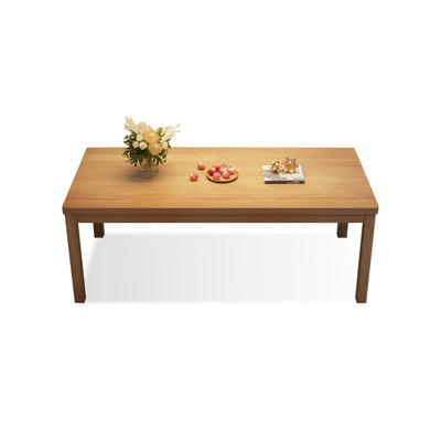 Burlywood Rectangular Solid Wood Dining Table